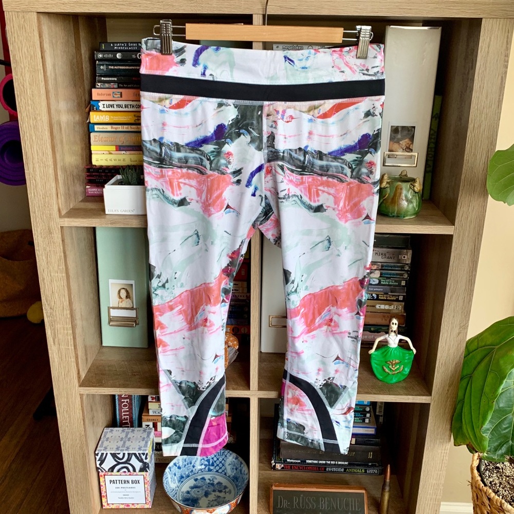 Lululemon Wunder Under Marbled Crop Leggings
